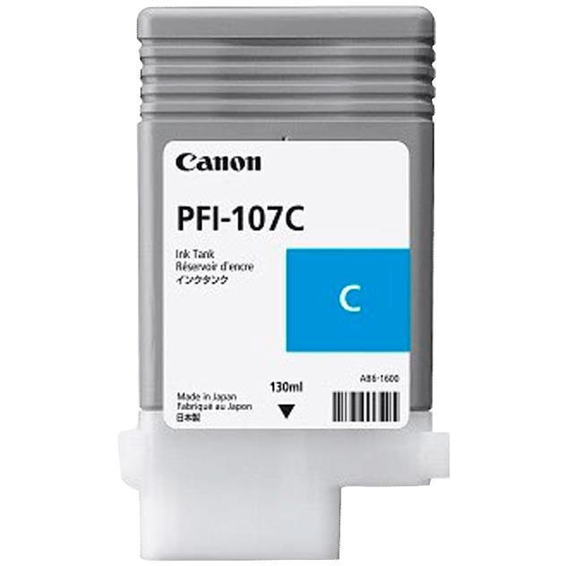 Canon PFI-107C 6706B001AA Cyan Blækpatron, 130 ml