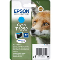 Epson T1282 C13T12824012 Cyan Blækpatron, 250 sider