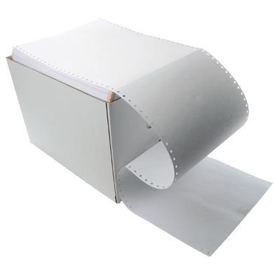 EDB-papir 240mmx12 hvid 1-banet A4 m/margenperf.(2500)
