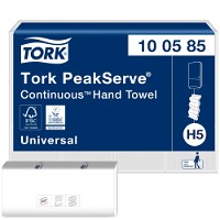 Tork PeakServe Continous H5 håndklædeark 1lags hvid 4920ark