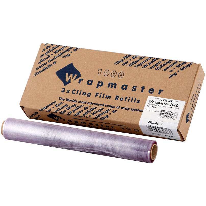 PVC film til wrapmaster 30cm x 100m 3 stk