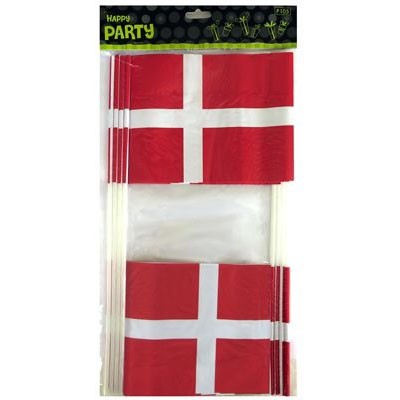 Flag Dannebrog A5 på plastpind ps/8 stk