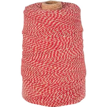 Bomuldsgarn 225 g 1,1 mm x 325 m rød/hvid