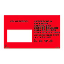 Følgeseddellomme C2 'sprog' 225x122mm 1000stk