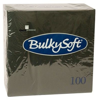BulkySoft 40x40 cm 100 servietter sort