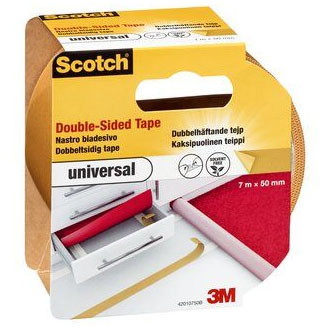 Scotch dobbeltklæbende tæppetape 50mmx20m 6ruller