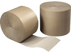 Bølgepap 25cmx70m brun