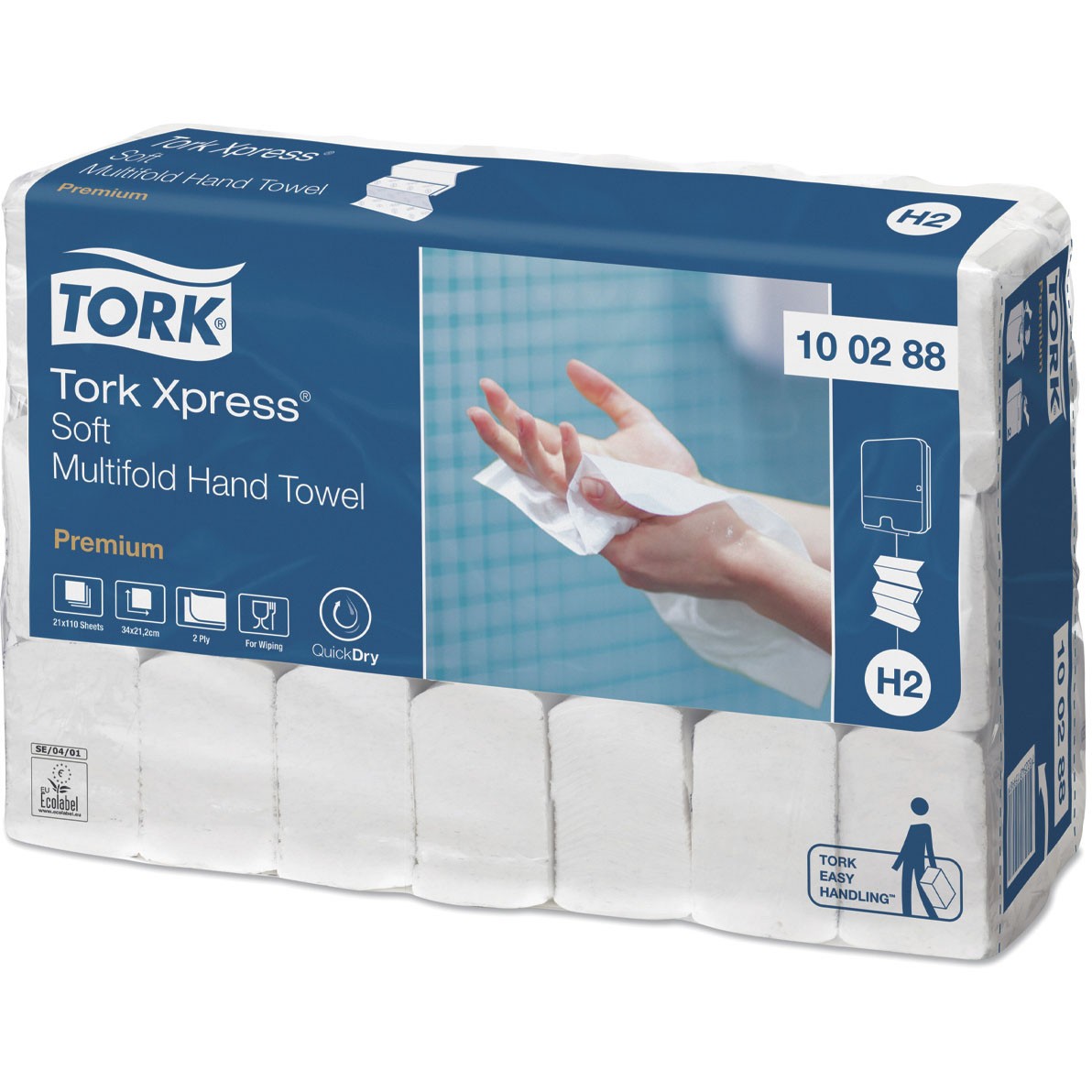 Håndklædeark Tork Premium H2 Soft 4-fold, Xpress (21x110)