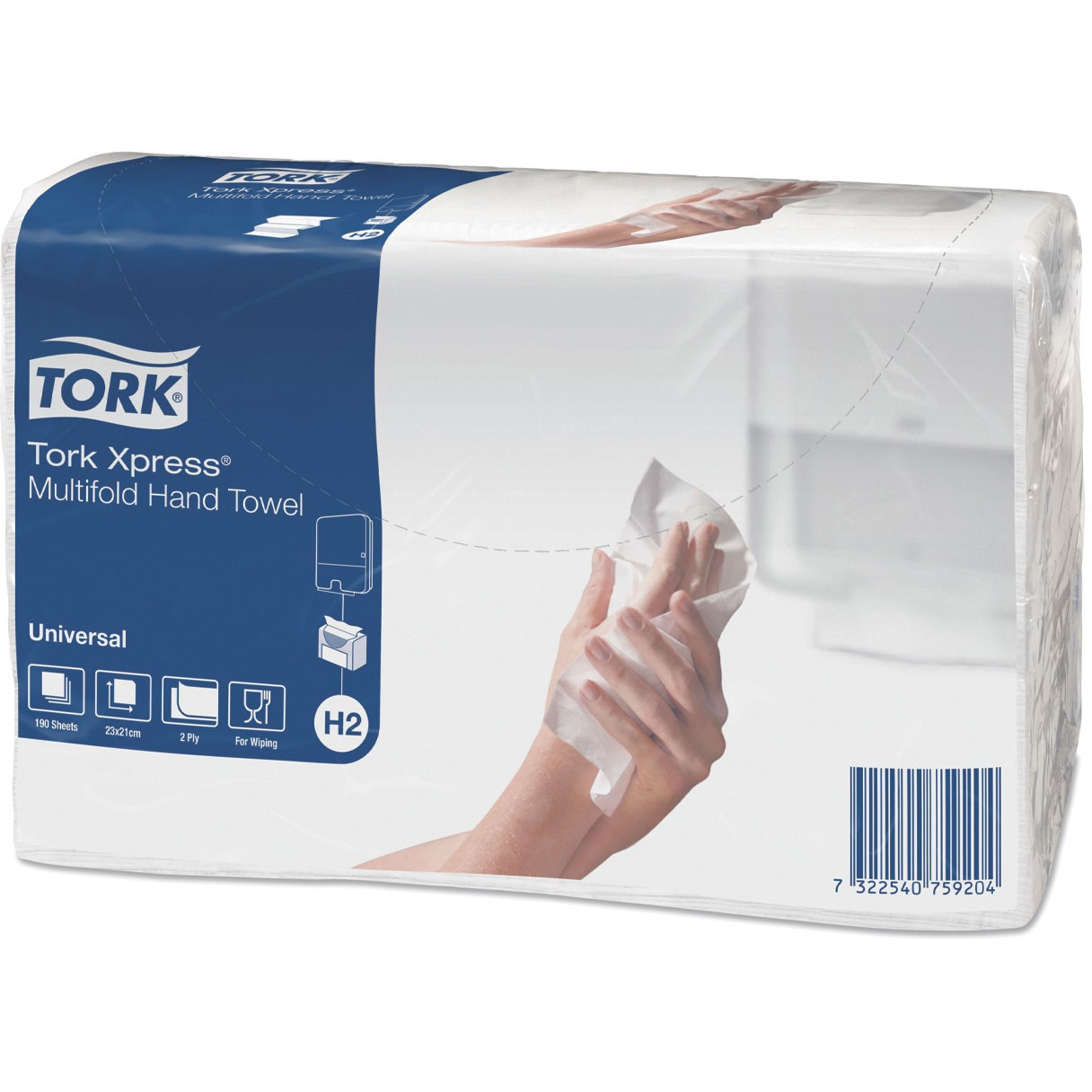 Håndklædeark Tork multifold H2 3 fold, Xpress (20x190)