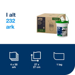 Tork 190594 Wet Wipes t/overflader W15
