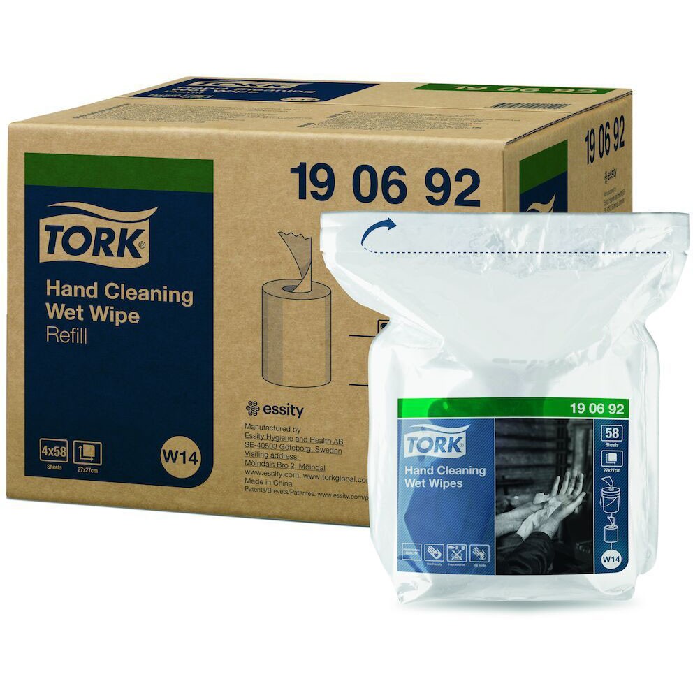 Tork Premium Wet Wipes refill hænder pk/58 ark 190692