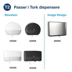 Tork 110253 Premium T2 Jumbo Mini 2lags toiletpapir 12 ruller