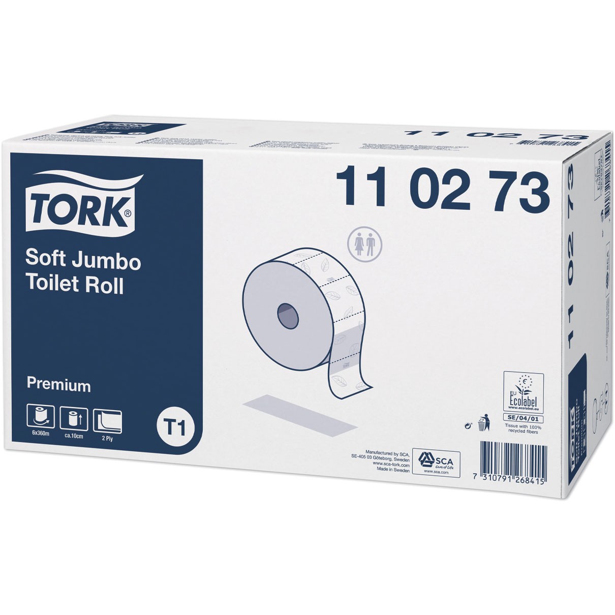 Tork Premium T1 Jumbo 360 M 2lags toiletpapir 6 ruller