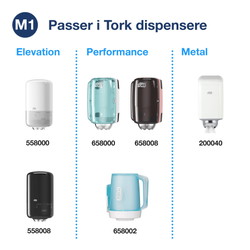 Tork 100130 Standard M1 aftørringspapir hvid 11ruller