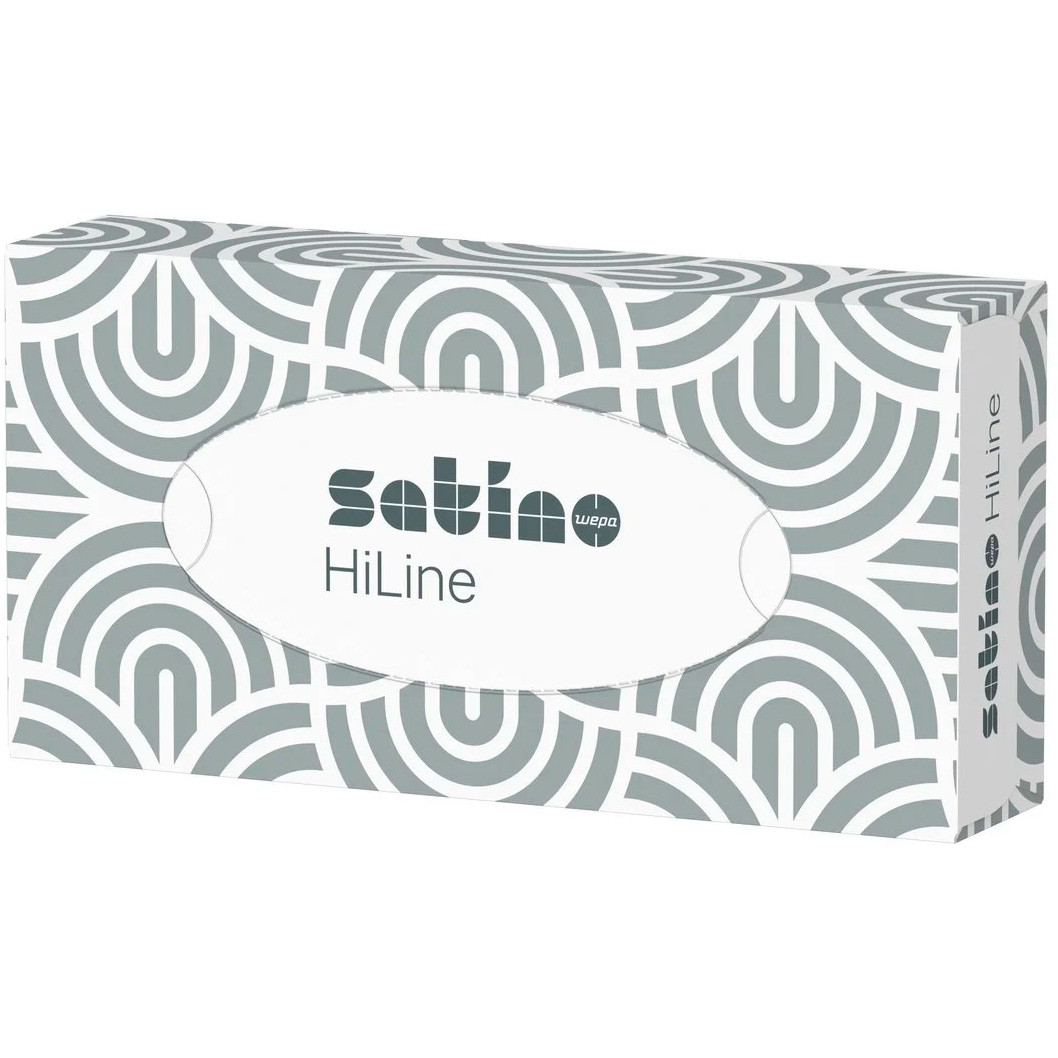 Satino HiLine ansigtsservietter 20,5x21cm hvid 100stk