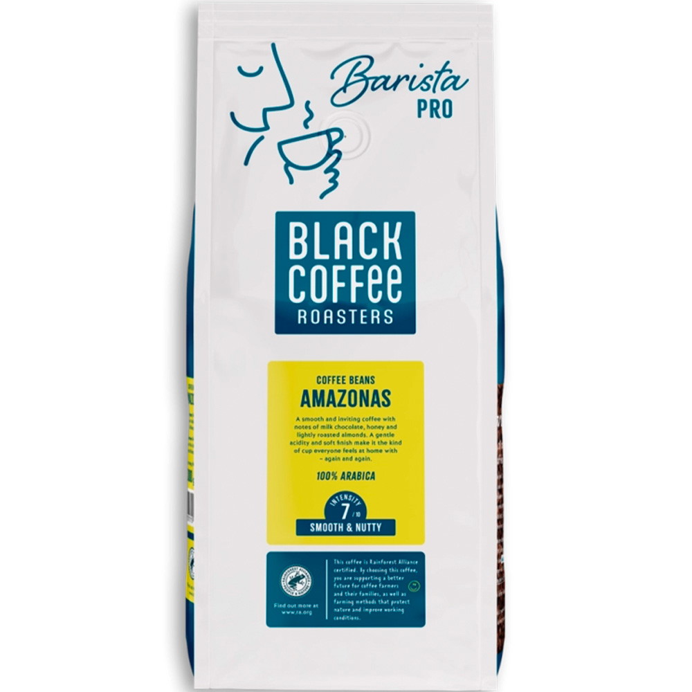 Black Coffee Amazonas kaffe hele bønner 1 kg