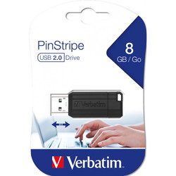 Verbatim 'N' Go PinStripe USB-stick 8GB sort