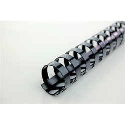 GBC 22mm spiralryg 195ark sort 100 stk