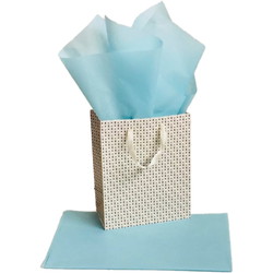 Silkepapir 75x50cm 14g Ice Blue 24ark