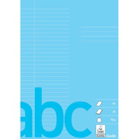 Bantex skolehæfte A4 32 linjer lyseblå