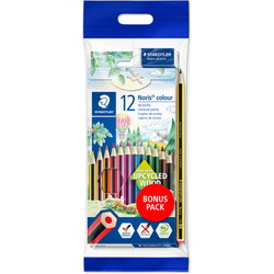 Staedtler Noris Club 12 farveblyanter, 1 blyant og 1 viskelæder