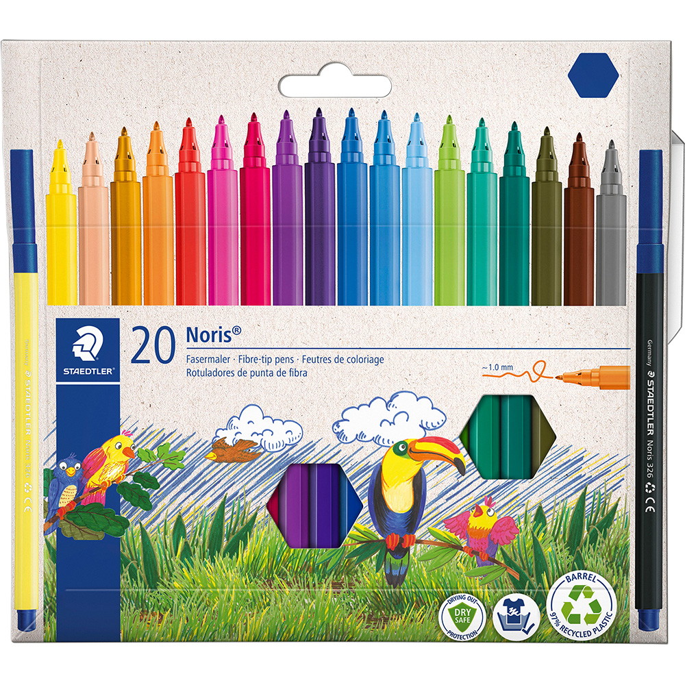 Staedtler Noris 326 fibre-tip tuscher 1,0 mm 20 farver