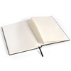 Notesbog A5 linjeret PU sort
