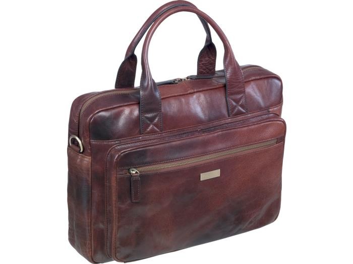 Pierre Executive lædertaske i brunt læder