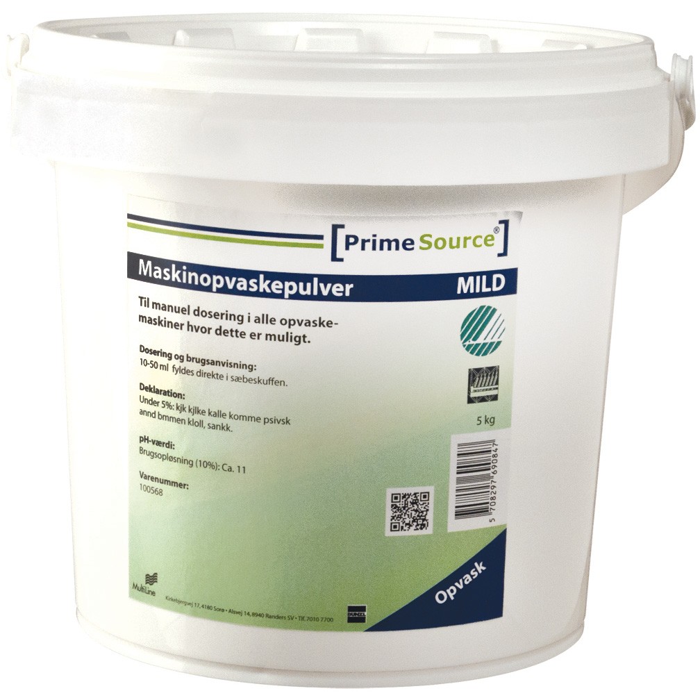 Prime Source maskinopvaskepulver mild 5 kg