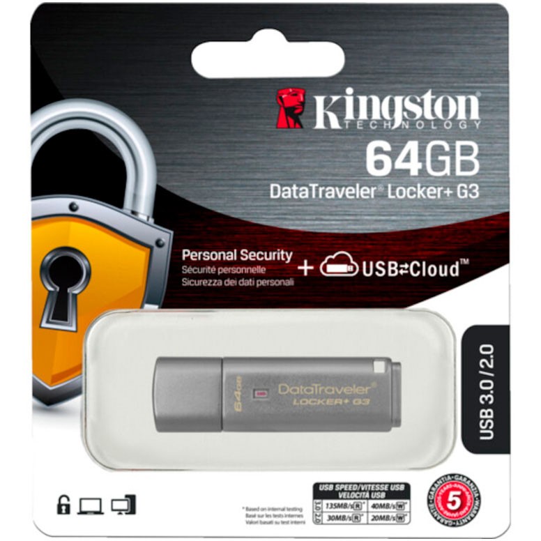 Kingston DataTraveler Locker+ G3 64GB 