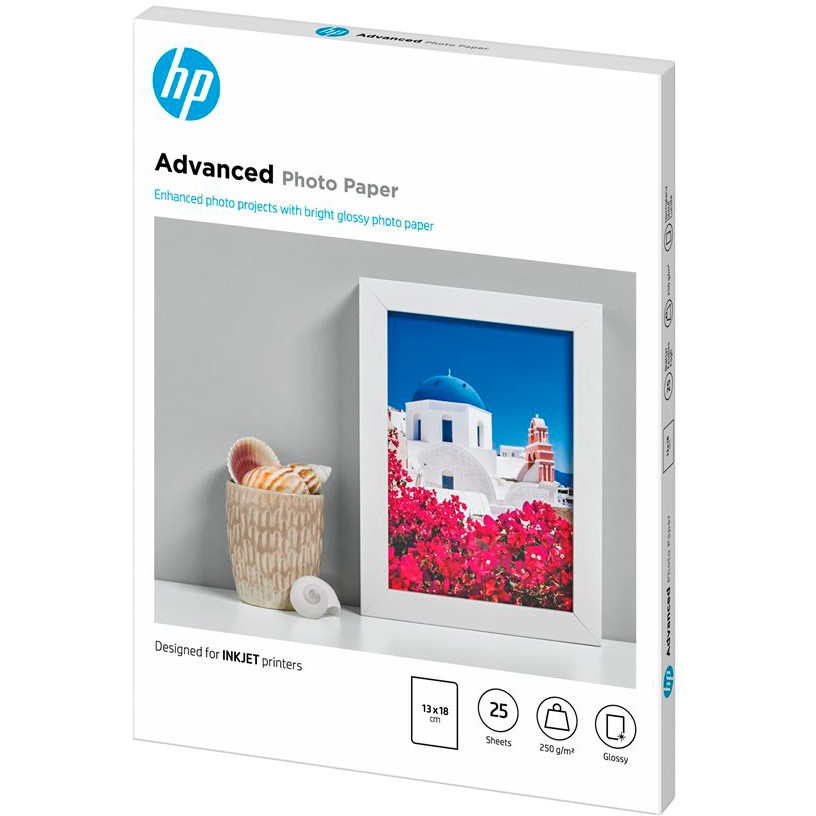 HP Advanced glossy fotopapir 250g 13x18cm 25ark