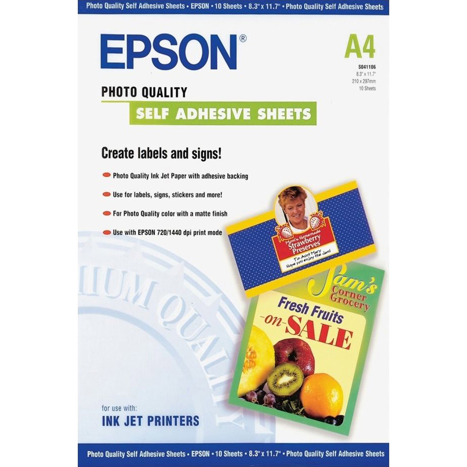 Epson Adhesive A4 fotopapir 10ark