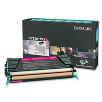 Lexmark C734A1MG Magenta Lasertoner, 6.000 sider