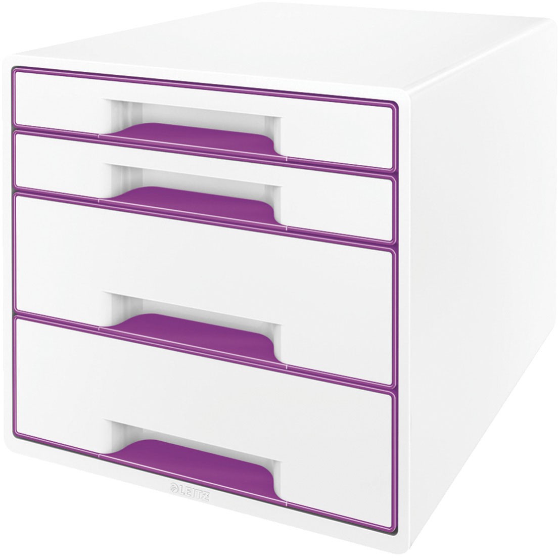 Leitz WOW CUBE skuffekabinet med 4 skuffer i farven violet metallic