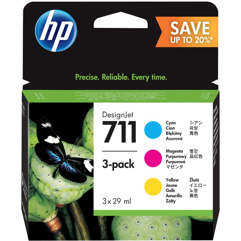 HP Ink P2V32A CMY Multipack 711