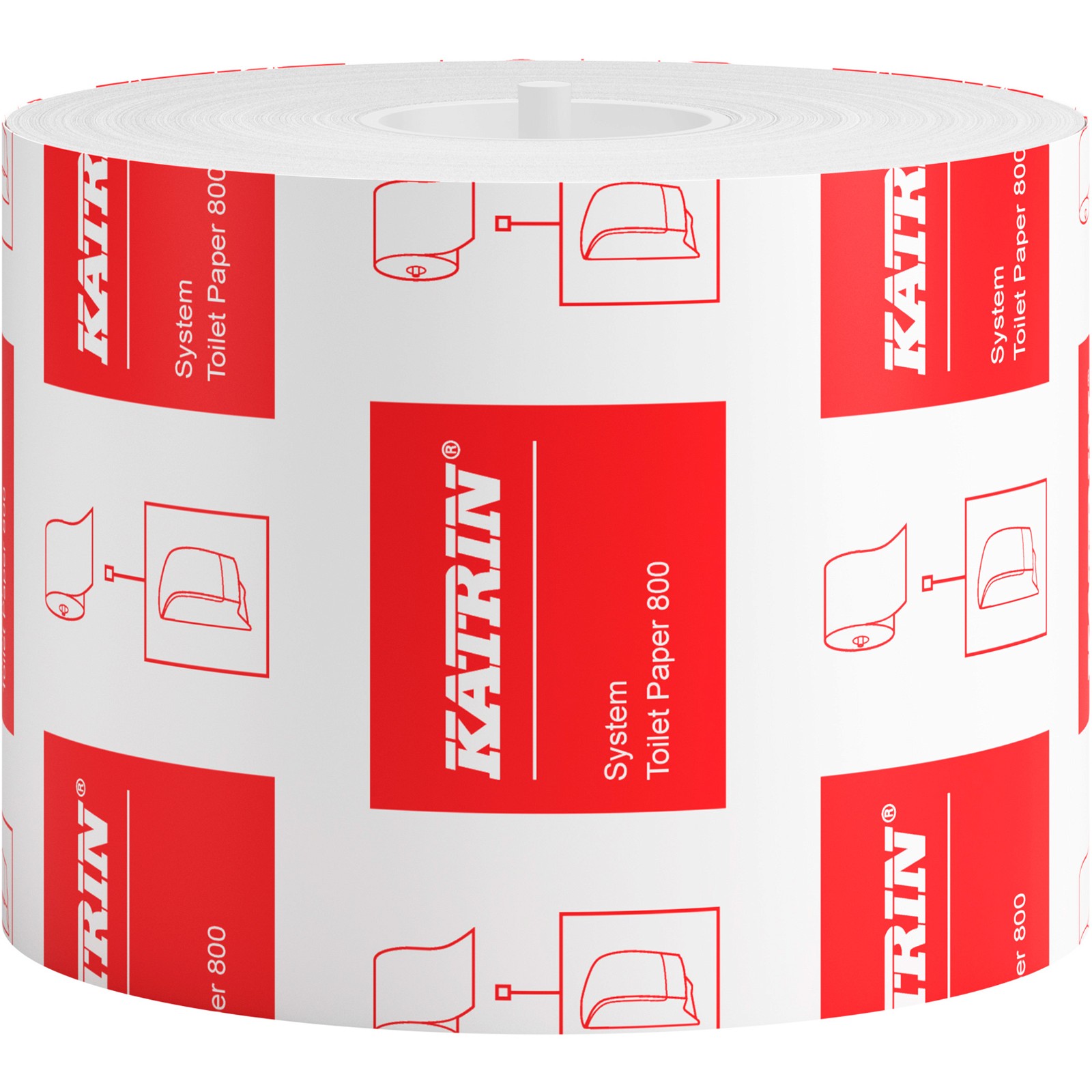Katrin System 800 toiletpapir 2-lags hvid 156007