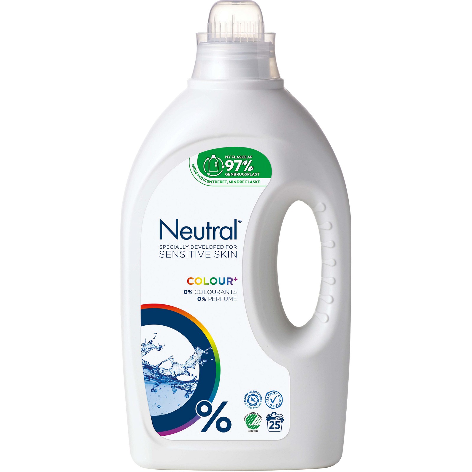 Neutral Flydende vaskemiddel Color 1250 ml