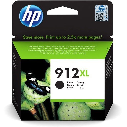 HP 912XL sort blækpatron, 825 sider