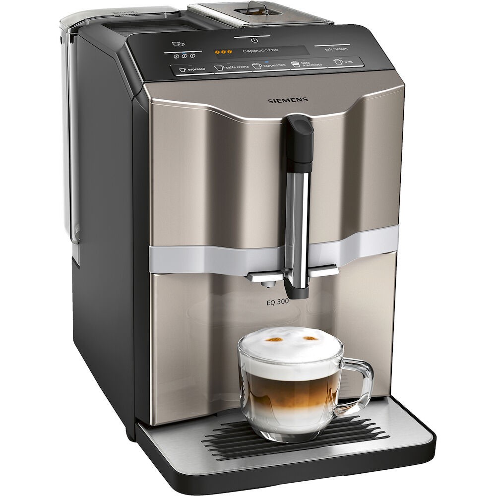 Tegn et billede naturlig tilbede Kaffemaskine Siemens EQ 300, sort - Daarbak Redoffice A/S
