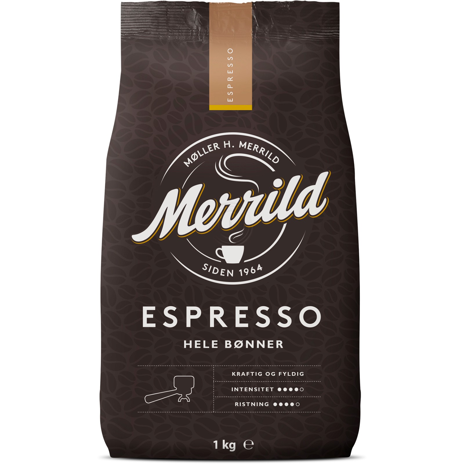 Merrild Espresso kaffe hele bønner 1 kg