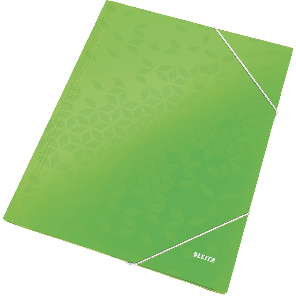 Leitz WOW mappe i pap med 3 klapper i A4 i farven grøn