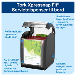 Tork N14 272900 Xpressnap Fit servietdispenser sort