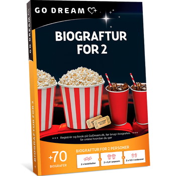 GoDream gavekort biograftur for 2 persone