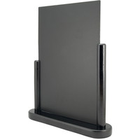 Securit kridttavle bordskilt 40x32x7cm sort