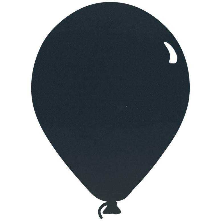 Securit chalkboard silhouette ballon i sort