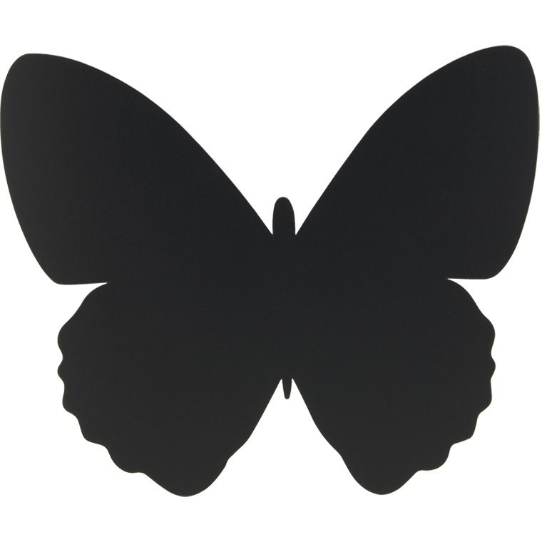 Securit chalkboard silhouette sommerfugl i sort