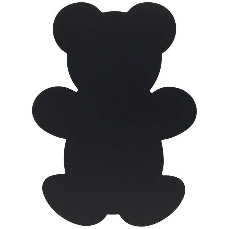 Securit chalkboard silhouette bamse i sort 