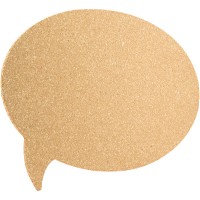 Securit corkboard opslagstavle taleboble i størrelsen 30x53 cm i farven brun