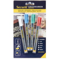 Securit kridtmarker 1-2mm 4 farver