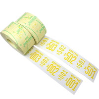 Ferco pakkekontrol 2delt 40x57mm hvid/gul 500 numre